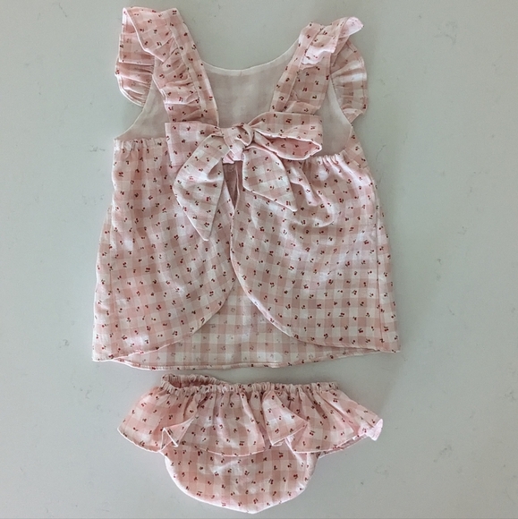 Pink Ruffled Kids Matching Set - Picture 2 of 4